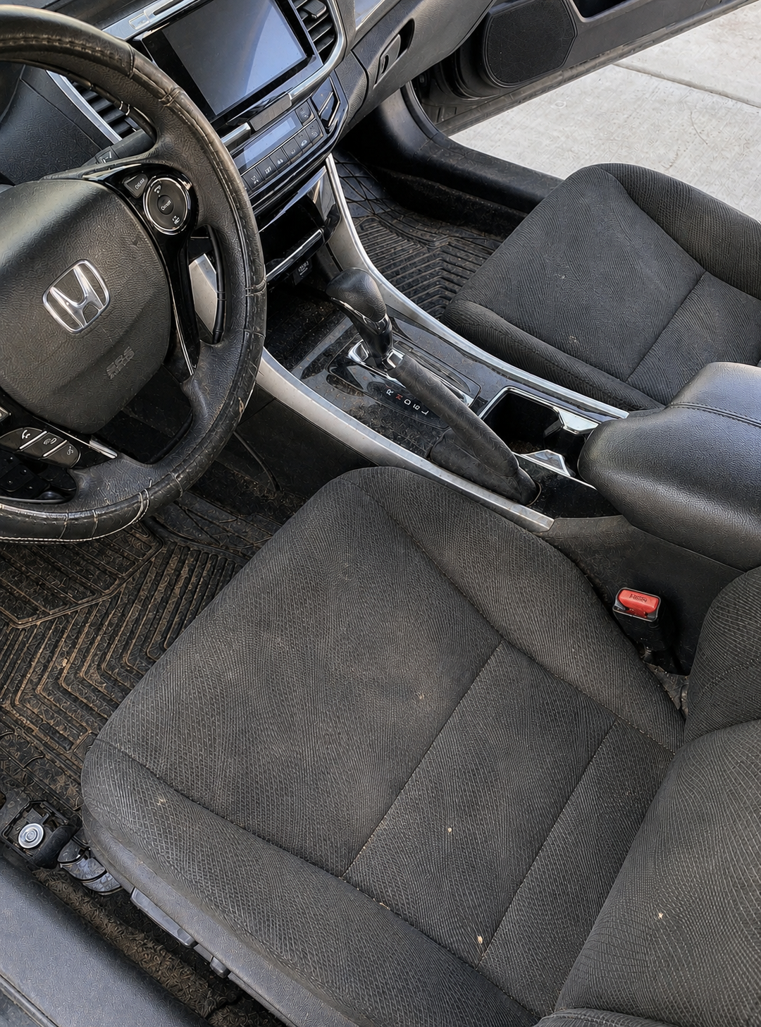 Honda Accord interior before detailing